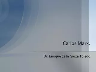 carlos marx