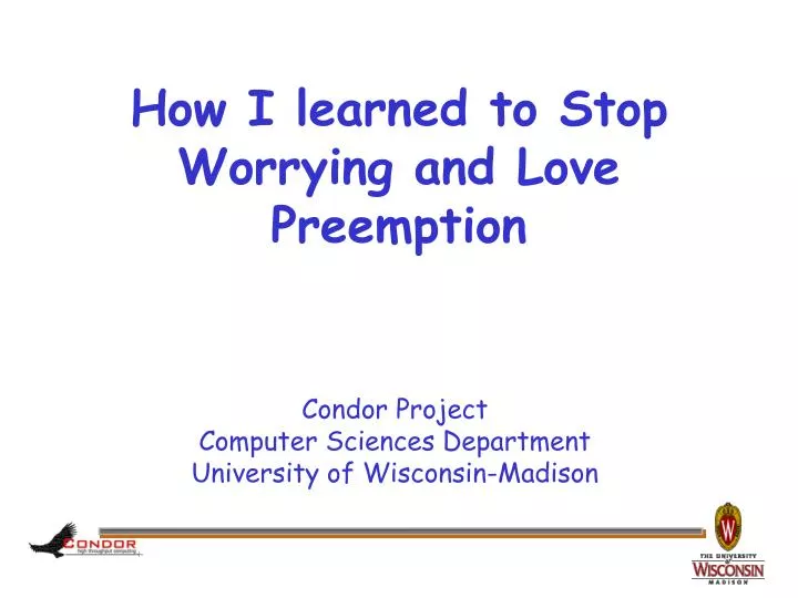 how i learned to stop worrying and love preemption