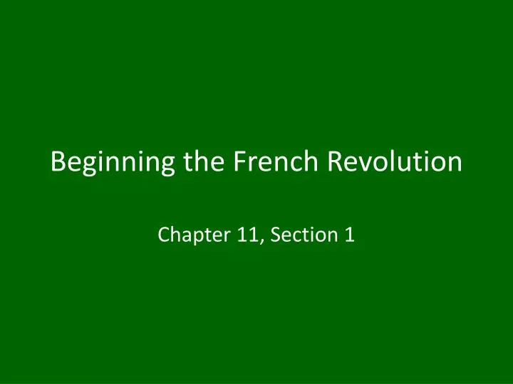 beginning the french revolution