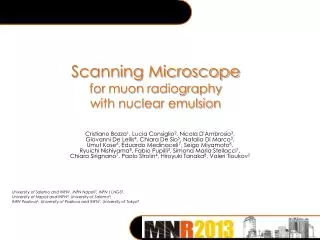 Scanning Microscope for muon radiography with nuclear emulsion