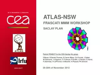 ATLAS-NSW FRASCATI MMM workshop Saclay plan