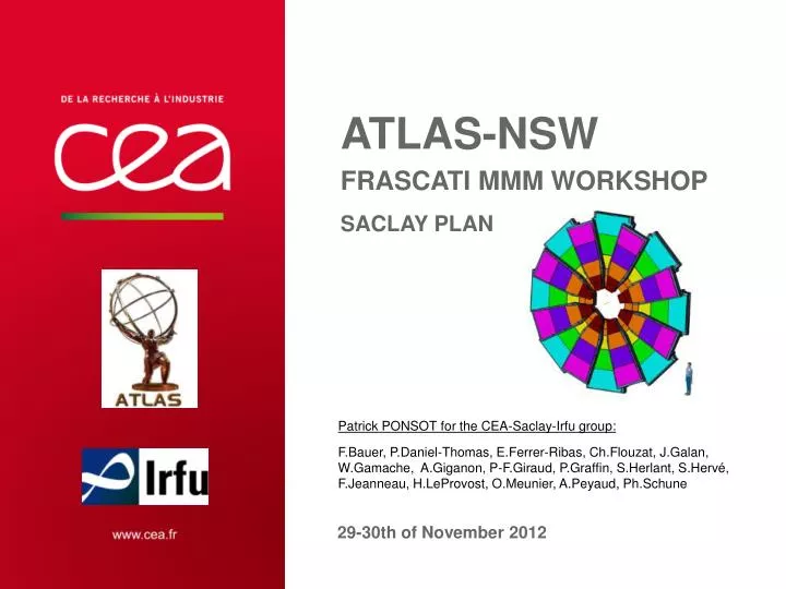 atlas nsw frascati mmm workshop saclay plan