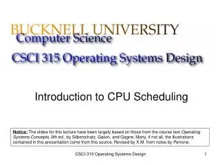 Introduction to CPU Scheduling