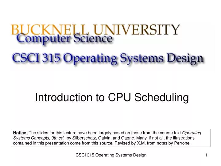 introduction to cpu scheduling