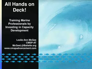 All Hands on Deck! Training Marine Professionals by Investing in Capacity Development