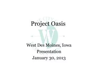 Project Oasis