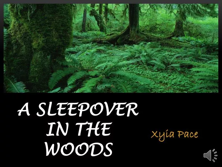 a sleepover in the woods