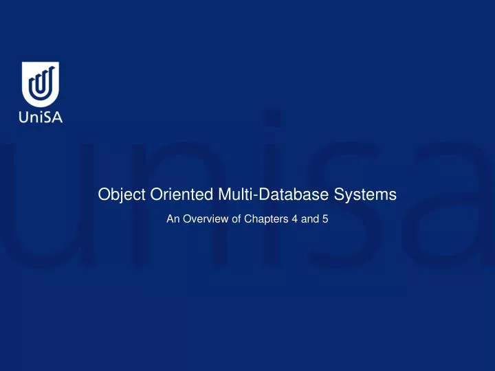 object oriented multi database systems
