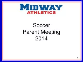 Soccer Parent Meeting 2014