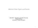 Abstract Data Types and Stacks - slide 1