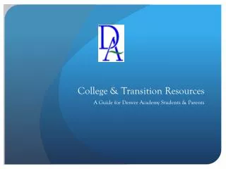 College &amp; Transition Resources