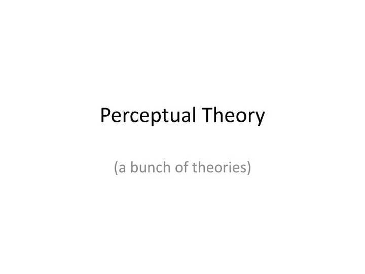 perceptual theory