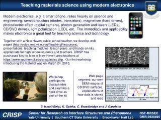 Teaching materials science using modern electronics