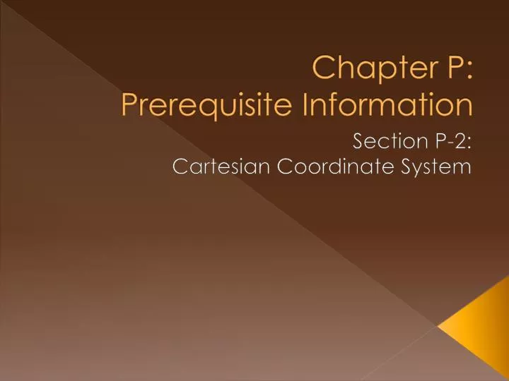 chapter p prerequisite information
