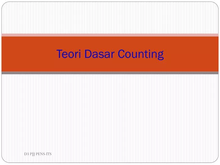 teori dasar counting