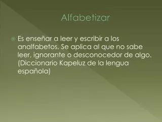 alfabetizar
