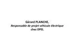 Gérard PLANCHE , Responsable de projet véhicule électrique chez OPEL - slide 1