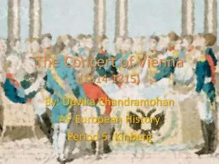 The Concert of Vienna (1814-1815)