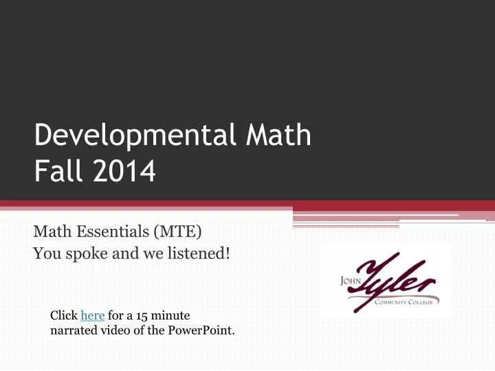 developmental math fall 2014