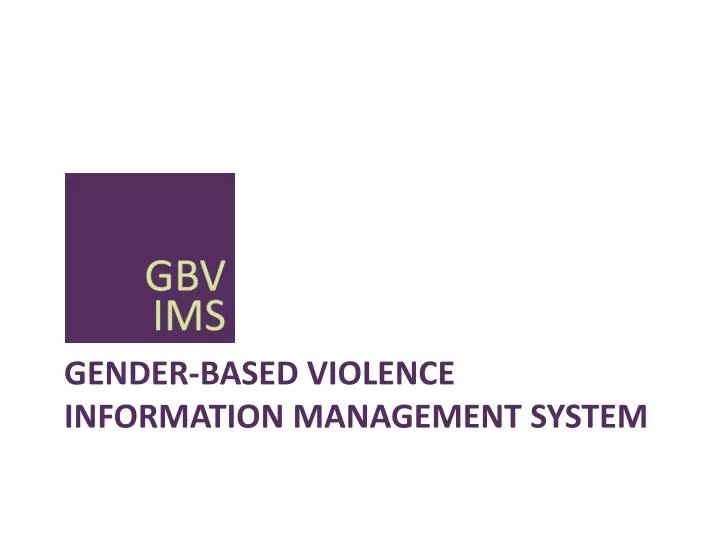 gender based violence information management system