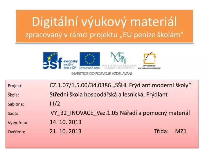 digit ln v ukov materi l zpracovan v r mci projektu eu pen ze kol m