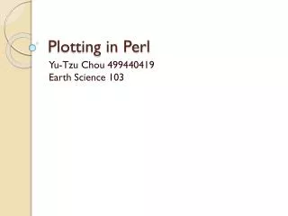 Plotting in Perl