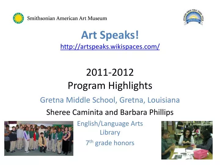 art speaks http artspeaks wikispaces com 2011 2012 program highlights