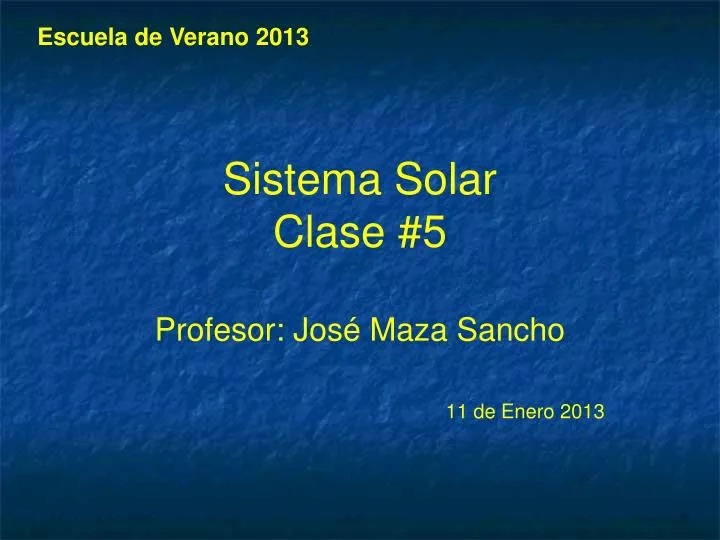 sistema solar clase 5