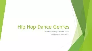 Hip Hop Dance Genres