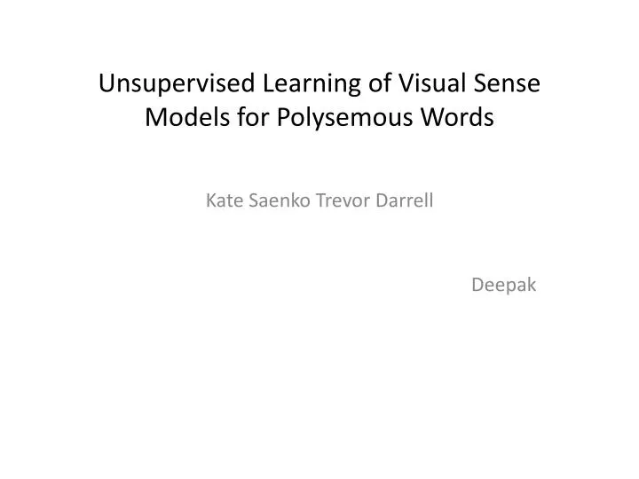 unsupervised learning of visual sense models for polysemous words