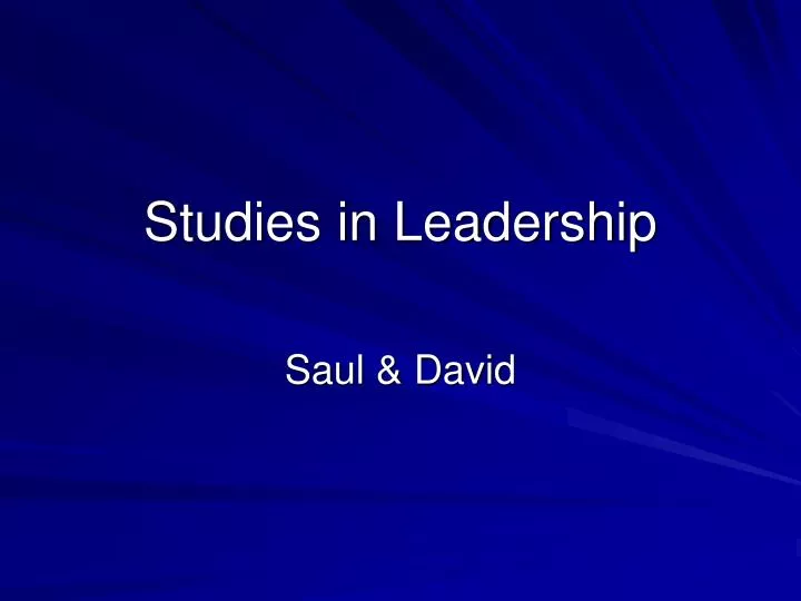studies in leadership