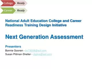 National Adult Education College and Career Readiness Training Design Initiative