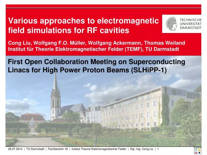 various approaches to electromagnetic field simulations for rf cavities