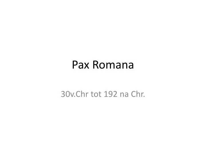 pax romana