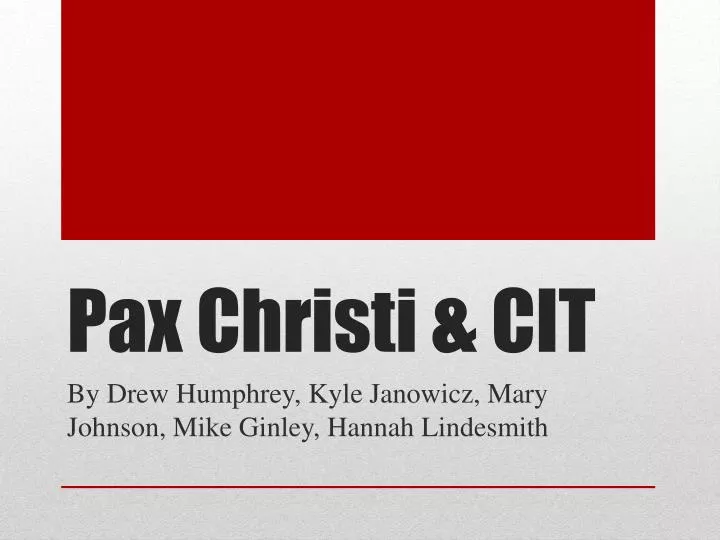 pax christi cit