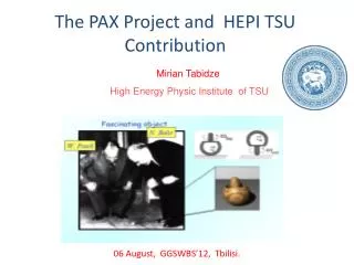 The PAX Project and HEPI TSU Contribution