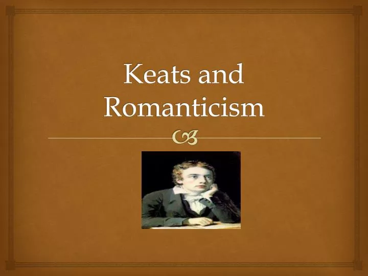 keats and romanticism