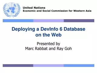 Deploying a DevInfo 6 Database on the Web