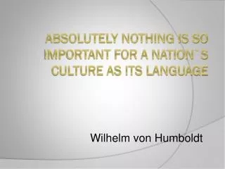 wilhelm von humboldt