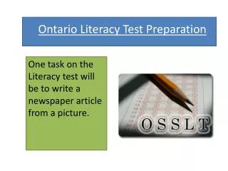 Ontario Literacy Test Preparation