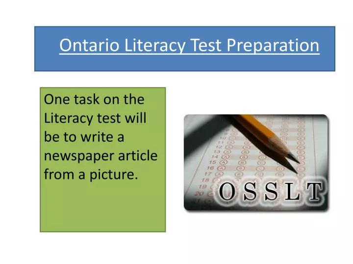ontario literacy test preparation