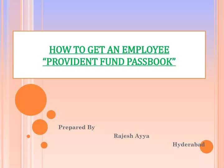 how to get an employee provident fund passbook