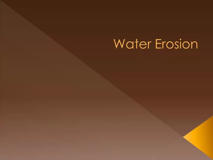 water erosion