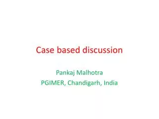 Case based discussion