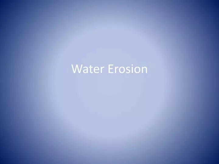 water erosion