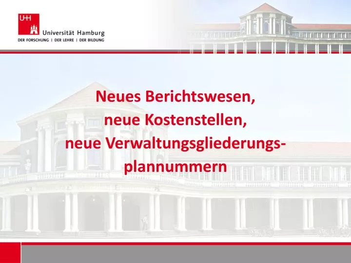 neues berichtswesen neue kostenstellen neue verwaltungsgliederungs plannummern