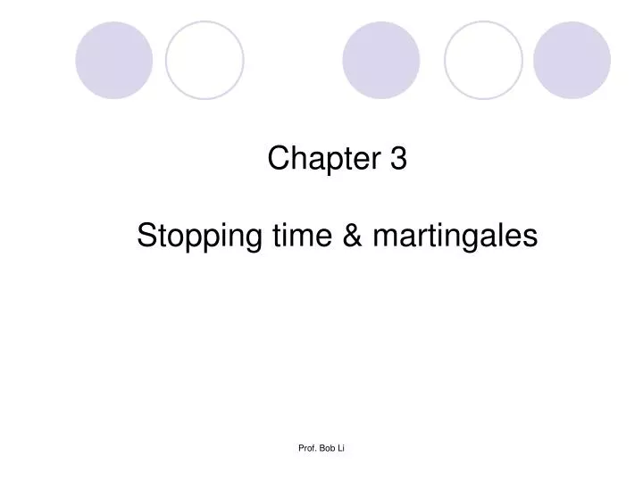 chapter 3 stopping time martingales