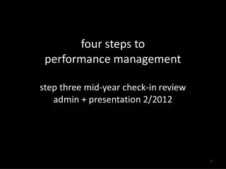 What are the main steps? collect relevant performance information meet to discuss results