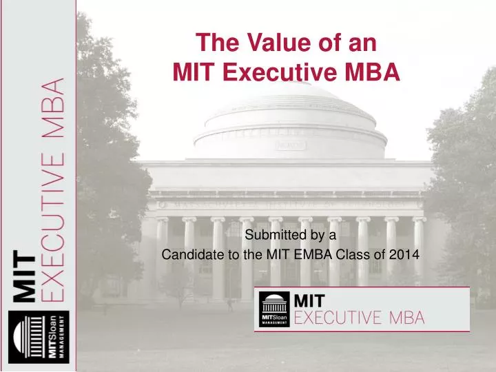 the value of an mit executive mba