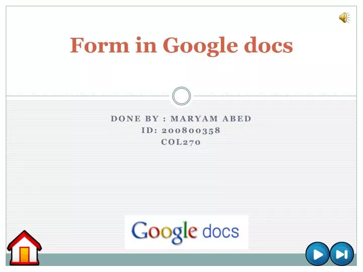 form in google docs